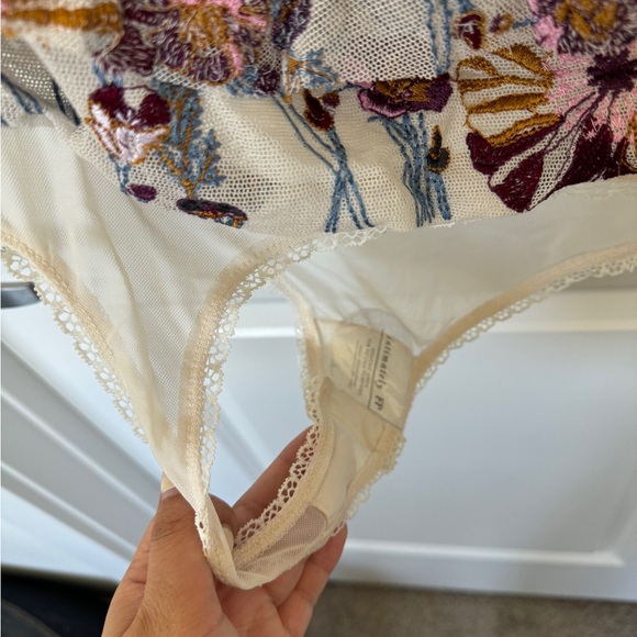 New Free People Initimately Day Date Embroidered Bodysuit - Picture 7 of 7